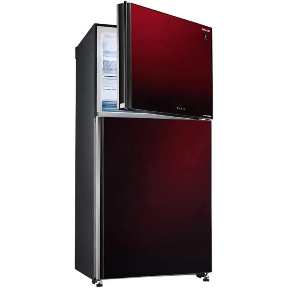 Sharp Refrigerator Inverter No Frost 396 Liter Red SJ-GV48G-RD. Sharp Refrigerator Inverter No Frost 396 Liter Red SJ-GV48G-RD.